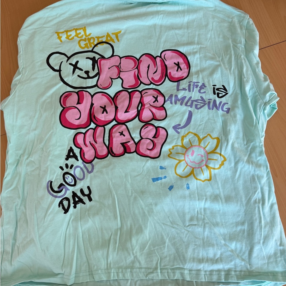 Kids Graphic Tee - Mint Green